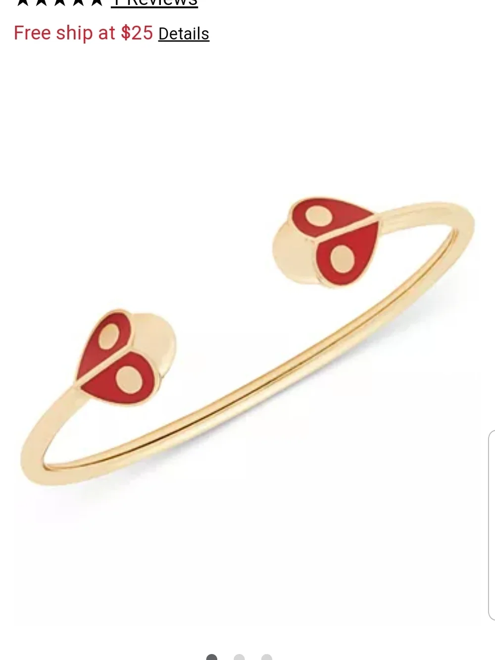 kate spade Animal Party Ladybug Flex Cuff Bracelet - Picture 6 of 6